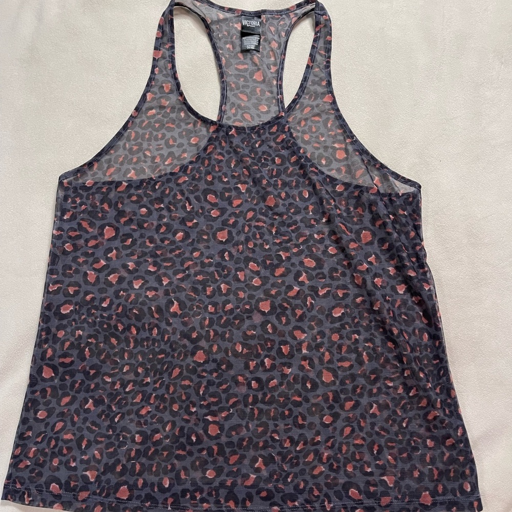 Stylish Leopard Print Racerback Tank Top‎